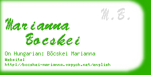 marianna bocskei business card